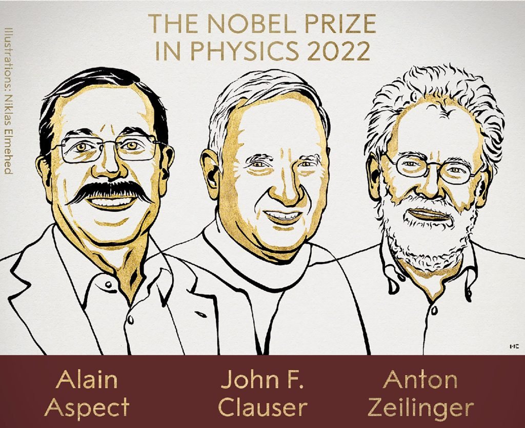 D20221004-alain-aspect-john-clauser-anton-zeilinger-Nobel-Prize-physics-2022-illustration-by-niklas-elmehed
